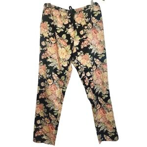 Scotch & Soda floral piped ankle pants satiny trousers Small